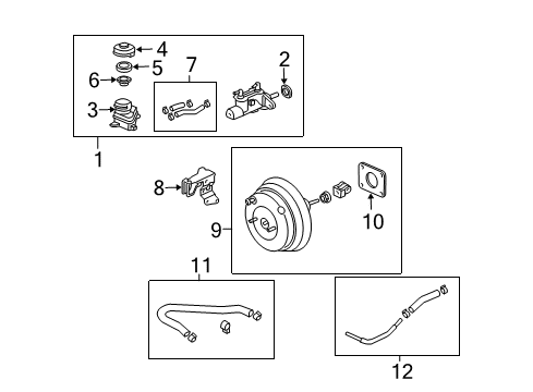 2003 Honda Civic Hydraulic System Power Set, Master (7"+8") Diagram for 01469-S6M-A00