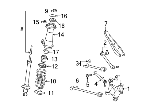 2010 Lexus IS350 Rear Suspension, Lower Control Arm, Upper Control Arm, Ride Control, Stabilizer Bar, Suspension Components Spring, Coil, Rear Diagram for 48231-53270