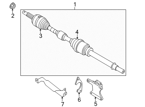 2015 Nissan Sentra Drive Axles - Front Dust Book Kit Diagram for C9741-EL00J