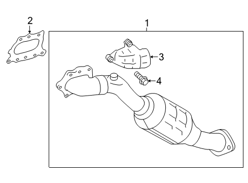 2018 Lexus RC350 Exhaust Manifold Bolt, FLANGE Diagram for 90105-A0431