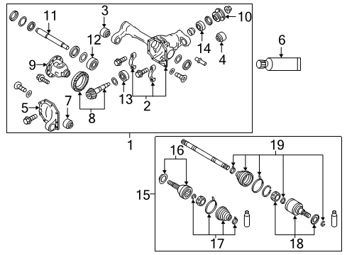 2017 Infiniti QX80 Carrier & Front Axles Case Assy-Differential, Viscous Diagram for 38420-5X20B