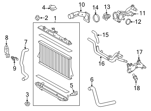 2014 Toyota Highlander Powertrain Control Rear Oxygen Sensor Diagram for 89465-0E120