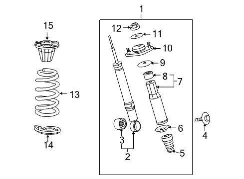 2009 Acura RL Struts & Components - Rear Plate, Dust Cover Diagram for 51685-SJA-003