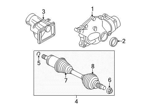 2010 BMW 328i xDrive Carrier & Front Axles Cv Axle Assembly Front Left Diagram for 31607558949