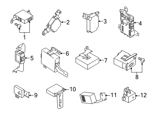 2017 Infiniti QX50 Parking Aid Control Assembly-Driving Position Diagram for 98800-3WU5A