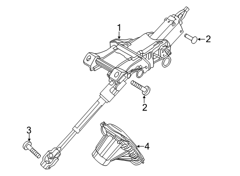 2019 Lincoln MKZ Steering Column Assembly Steering Column Diagram for HG9Z-3C529-D