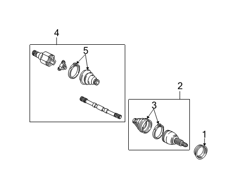 2000 Ford Taurus Drive Axles - Front Inner Boot Diagram for F5DZ3A331BL