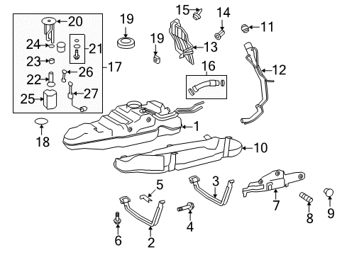 2009 Toyota Land Cruiser Senders Plate Sub-Assy, Fuel Suction Diagram for 77024-60200