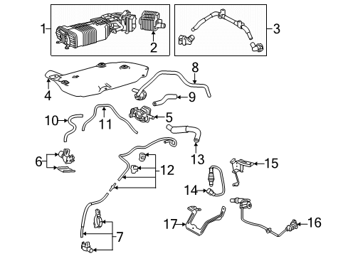 2017 Lexus RX350 Emission Components Hose Sub-Assy, Vacuum Diagram for 17308-0P180