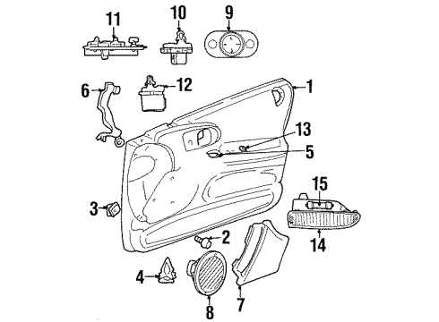 2001 Chrysler LHS Interior Trim - Front Door Lamp-Door Diagram for 4760187AB