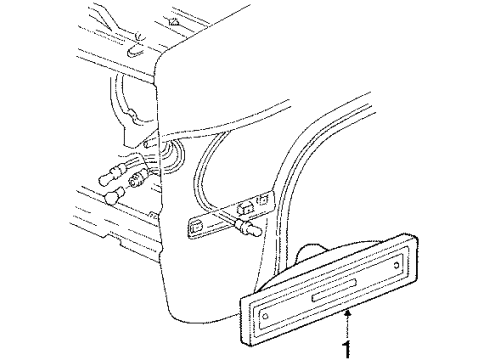 1986 GMC K1500 Side Marker Lamps Lamp Asm-Front Side Marker Diagram for 915449