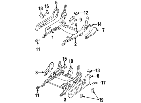 1999 Chrysler Sebring Power Seats Bezel-Power Seat Diagram for MR140159