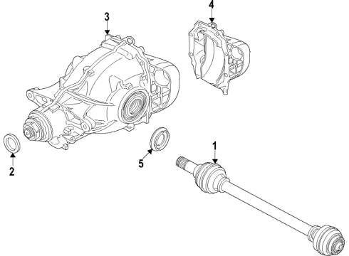 2021 BMW M850i xDrive Gran Coupe Rear Axle, Differential, Drive Axles, Propeller Shaft DRIVE SHAFT AUTOMATIC TRANSM Diagram for 26108485741