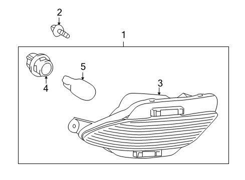 2010 Lexus RX450h Bulbs Lamp Assembly, Rear Fog, L Diagram for 81490-0E010