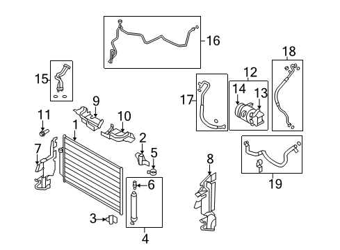 2010 Nissan Murano Switches & Sensors Compressor Assy-Cooler Diagram for 92600-JP01C