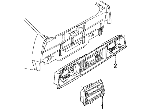 1986 Chevrolet Cavalier Tail Lamps Lamp Asm-Rear (LH) Source: P Diagram for 919585