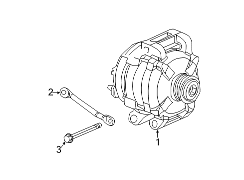 2013 Chrysler 300 Alternator STRUT-ALTERNATOR Bracket Diagram for 4593946AC