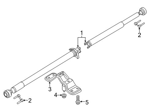 2014 Ford Escape Drive Shaft - Rear Bracket Diagram for CV6Z-4B403-A