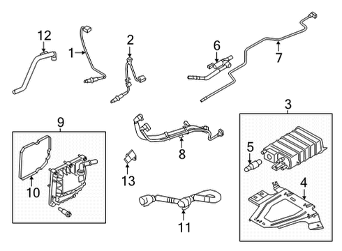 2021 Ford Bronco Emission Components Vent Hose Diagram for LB5Z-6A664-B