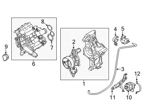 2018 BMW X3 Turbocharger Coolant Water Pump Diagram for 11518638026