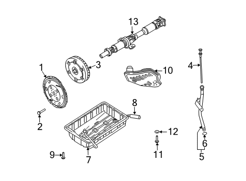 2004 Kia Sorento Clutch & Flywheel Gasket-Drain Plug Diagram for 4575411700