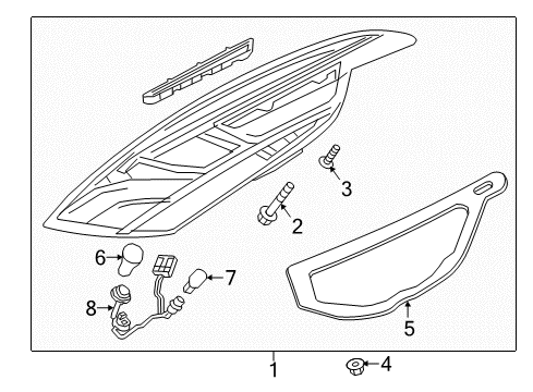 2018 Buick Cascada Tail Lamps Tail Lamp Assembly Diagram for 39077220