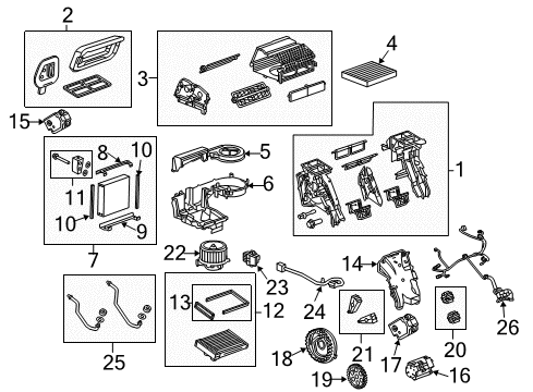 2016 Buick Regal A/C & Heater Control Units Dash Control Unit Diagram for 26202382