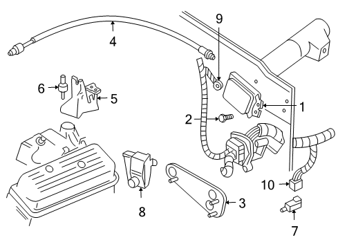 1995 Chevrolet Blazer Cruise Control System Connector-W/Leads, 10-Way F. *Black Diagram for 12125676