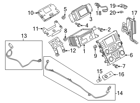 2014 Ford Fusion Sound System Module Diagram for EJ5Z-14D212-BA