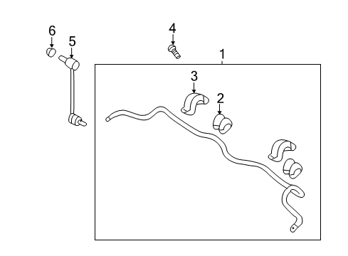 2012 Hyundai Sonata Stabilizer Bar & Components - Front Link Assembly-Front Stabilizer, LH Diagram for 54830-3R000-AS