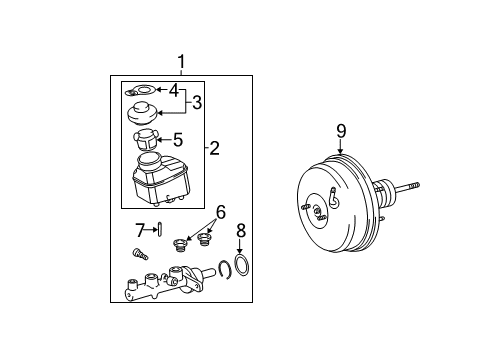 2006 Lexus ES330 Hydraulic System Cylinder Sub-Assy, Brake Master Diagram for 47201-06151