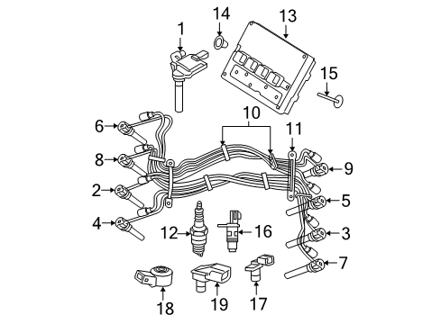 2005 Jeep Grand Cherokee Powertrain Control CABLE/IGNITION-Ignition Diagram for 4606894AA