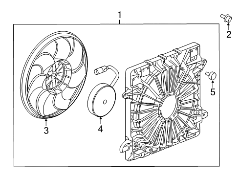 2022 Chevrolet Traverse Cooling Fan Fan Assembly Diagram for 85151154