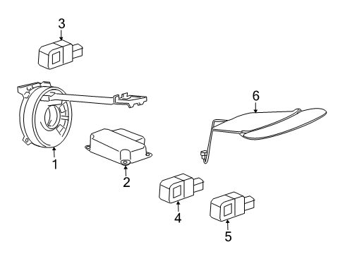 2016 Chevrolet Spark EV Air Bag Components Clock Spring Diagram for 95078376