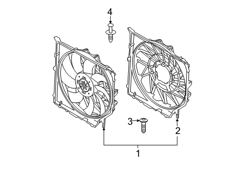 2010 BMW X3 Cooling Fan Screw, Self Tapping Diagram for 17427514831