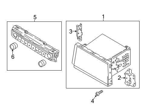 2019 Kia Optima Sound System Keyboard Assembly-Av Diagram for 96540A8180WK
