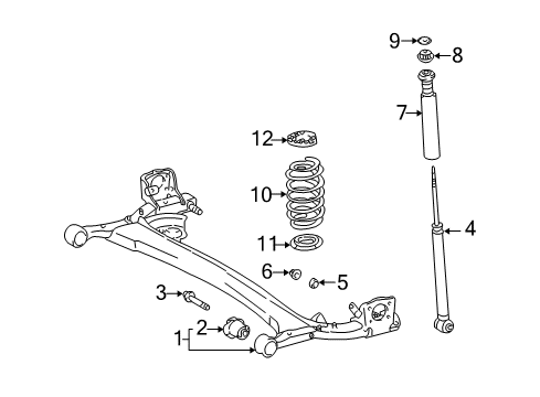 2005 Scion xA Rear Suspension Support Diagram for 48750-52090