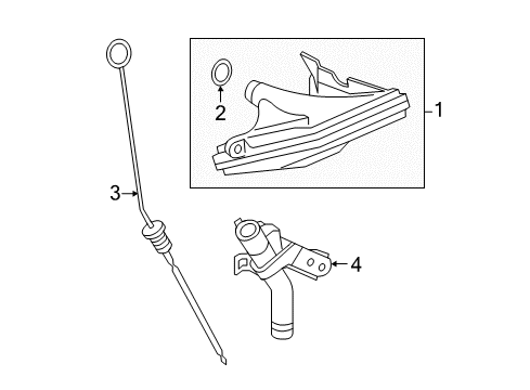 2014 Acura TL Automatic Transmission Dipstick (ATF) Diagram for 25610-RT4-003