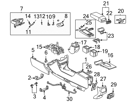 2001 Cadillac DeVille Console Holder Asm-Front Floor Console Cup Diagram for 25770688