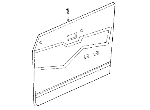 1989 Mercury Tracer Interior Trim - Door Belt Weatherstrip Diagram for E7GZ-6121456-A