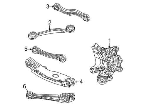 2022 Jeep Wagoneer Rear Suspension SUSPENSION Diagram for 68400713AC