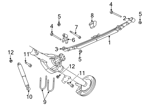 2002 Dodge Ram 1500 Rear Suspension Rear Leaf Spring Diagram for 52113120AF