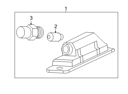 2014 Chevrolet Malibu Bulbs License Lamp Diagram for 13251936