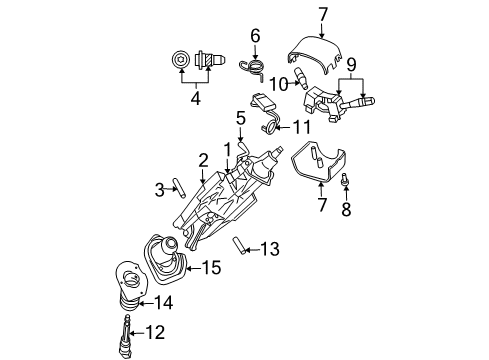 2007 Chrysler Pacifica Anti-Theft Components Lever-Tilt Column Release Diagram for 5057414AA