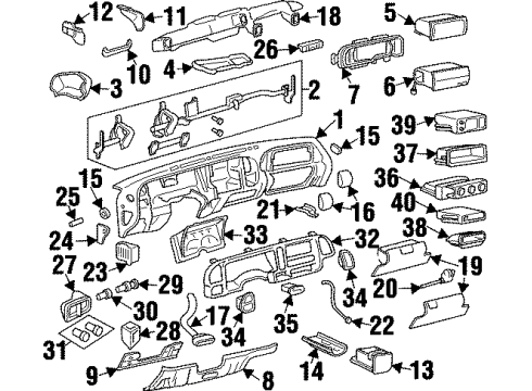 1998 Chevrolet C1500 Suburban A/C & Heater Control Units Heater & Air Conditioner Control Assembly * Mating Connt Diagram for 9378815