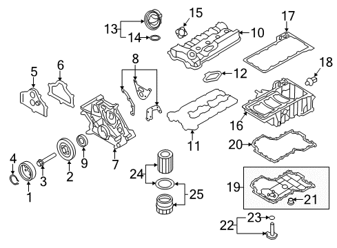 2012 BMW 750i Filters Cover Diagram for 11127566277