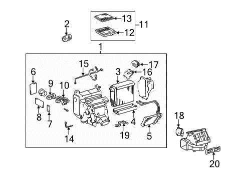 1999 Lexus RX300 Switches & Sensors Harness Sub-Assy, Wiring Air Conditioner Diagram for 88608-48011