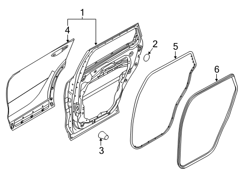 2020 Kia Telluride Rear Door Pad U Diagram for 83130S9000