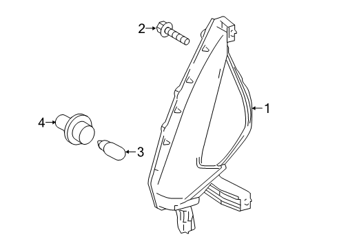 2017 Toyota Prius Prime Bulbs Signal Lamp Diagram for 81531-47010