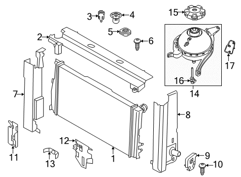 2016 BMW 528i Wiper & Washer Components Support Diagram for 17217591191